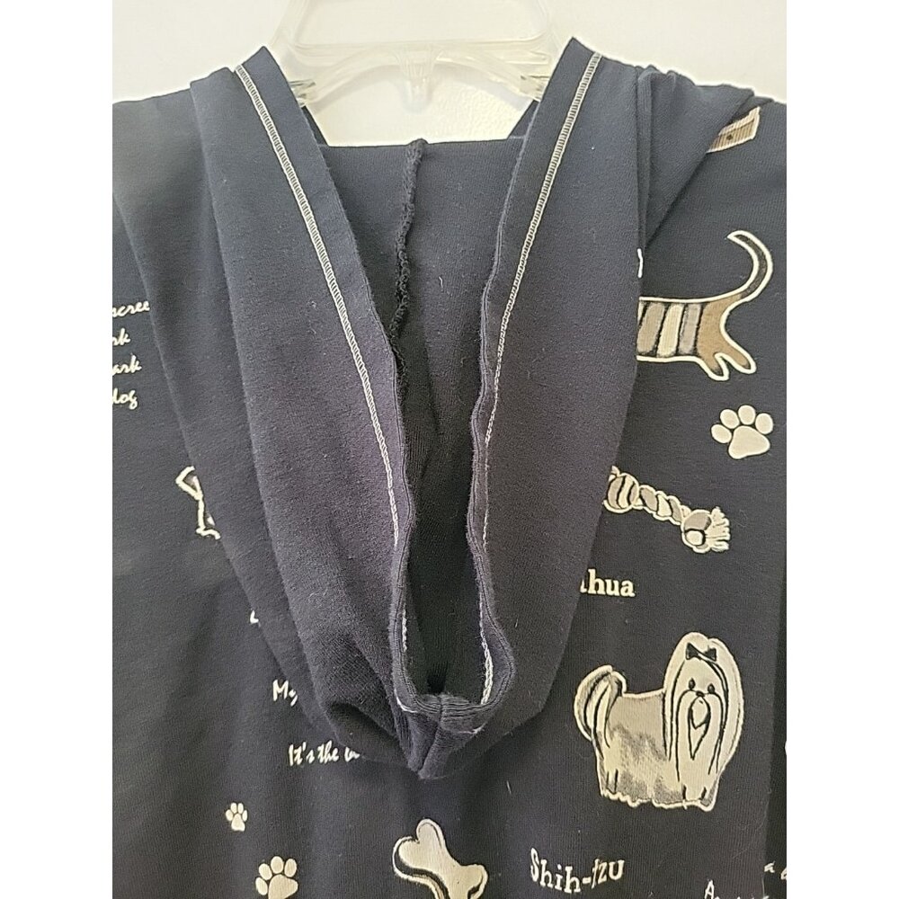 Jess and Jane Dog Town Hooded Sweatshirt Full Zip Rhinestone Black 3X - Picture 8 of 8